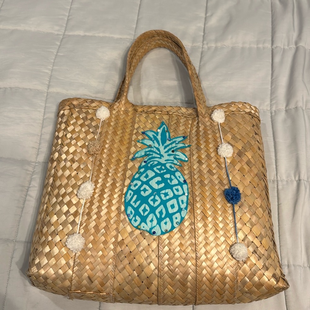 Woven Straw Bag - never used